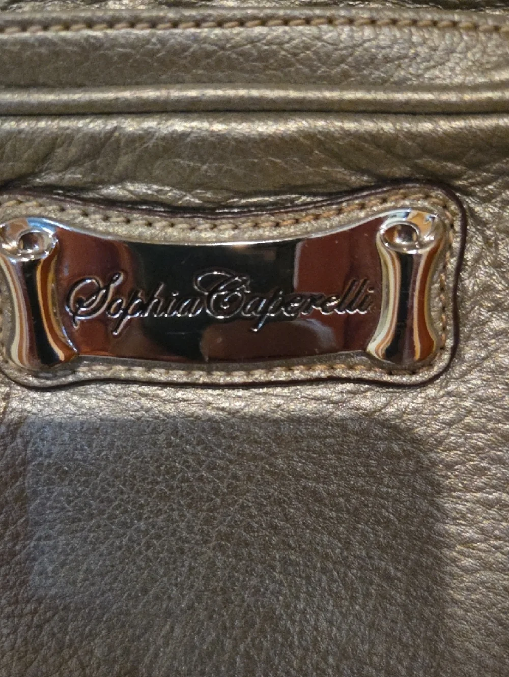 Metallic Gray Crossbody Shoulder Bag - Picture 2 of 11